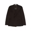 Tagliatore Long-sleeved Suit Jacket In Brown