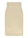 Tagliatore High-waisted Knee-length Skirt In Textured Fabric
