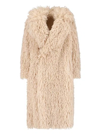 Tagliatore Faux Fur Coat - Beige In Neutral