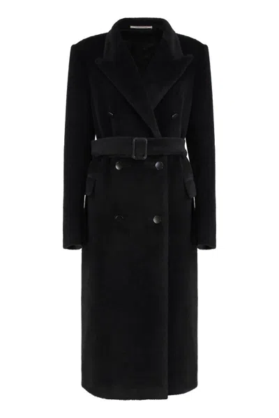 Tagliatore Faux Fur Coat In Black