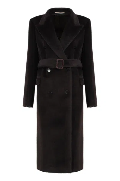 Tagliatore Faux Fur Coat In Brown