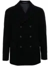 Tagliatore Long-sleeved Coat In Blue