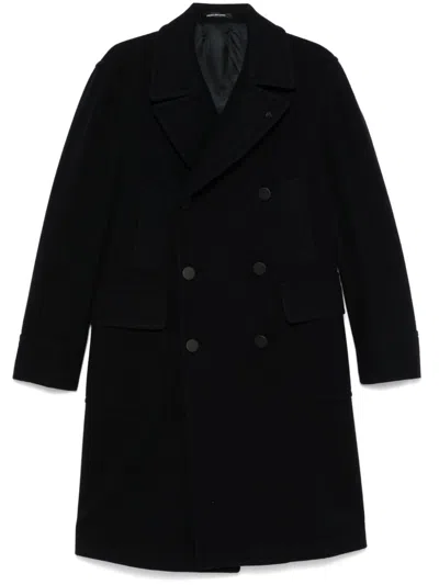 Tagliatore Felted Coat In Blue