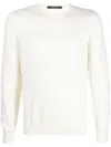 Tagliatore Fine-knit Wool Jumper In White