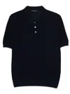 Tagliatore Classic Fit Black Cotton Polo Shirt In Black