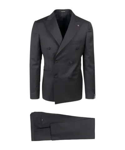 TAGLIATORE TAGLIATORE DOUBLE-BREASTED SATIN SUIT SET