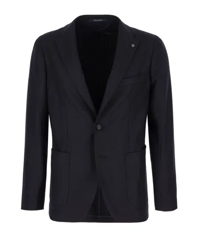 TAGLIATORE TAGLIATORE SINGLE-BREASTED FLANNEL BLAZER