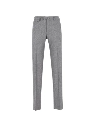 Tagliatore Flannel Tailored Trousers In Gray