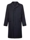 Tagliatore Blue Virgin Wool Loyd Coat In Blue