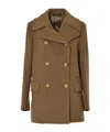 Tagliatore Camel Cashmere And Wool Blanche Coat