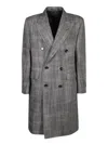TAGLIATORE FLAP-POCKETED DOUBLE-BREASTED COAT