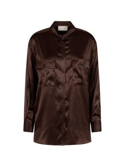 Tagliatore Flap-pocket Shirt In Brown