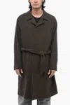 Tagliatore Flared Houndstooth Salomon Coat With Belt In Brown