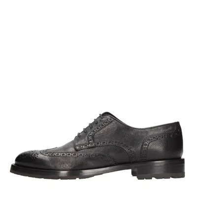 Tagliatore Flat Shoes Black In Nero Neri E Grigi