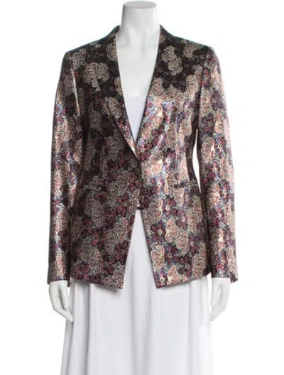 Pre-owned Tagliatore Floral Print Blazer W/ Tags In Multi