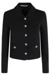 Tagliatore Tailored Black Wool Jacket With Classic Collar In Black