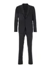 Tagliatore Black Single-breasted Suit With Jacket And Vest In Wool Man In Black