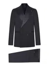 Tagliatore Double Breasted Wool Suit With Silk Inserts