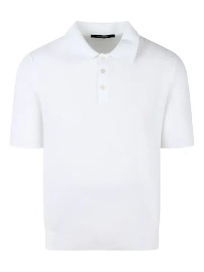 Tagliatore Short-sleeve Silk Polo Shirt In Multicolor