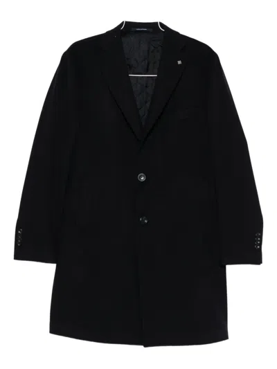 Tagliatore Front-button Wool Coat In Blue