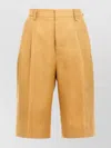 Tagliatore Front Pleated Bermuda Shorts With Belt Loops