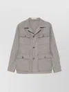 Tagliatore Button-down Jacket In Gray
