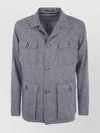 Tagliatore Herringbone Wool Jacket In Gray
