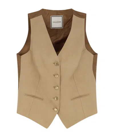 Tagliatore Gail Buttoned Blazer In Brown