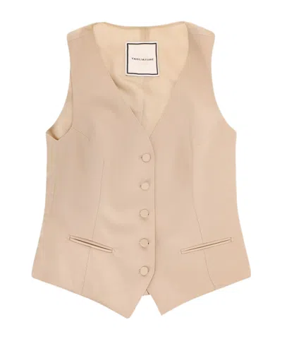 Tagliatore Gail Fitted Buttoned Top In Neutral