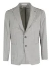 Tagliatore Monopetto Lana Cashmere Seta Galles In Gray