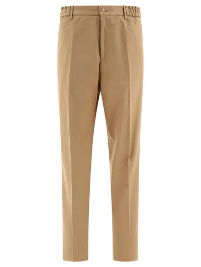Tagliatore Trousers Boy Elastic Waistband In Beige
