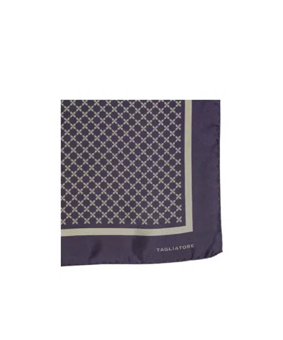 Tagliatore Geometric Pattern Scarf In Black