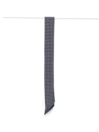Tagliatore Geometric-print Scarf In Black