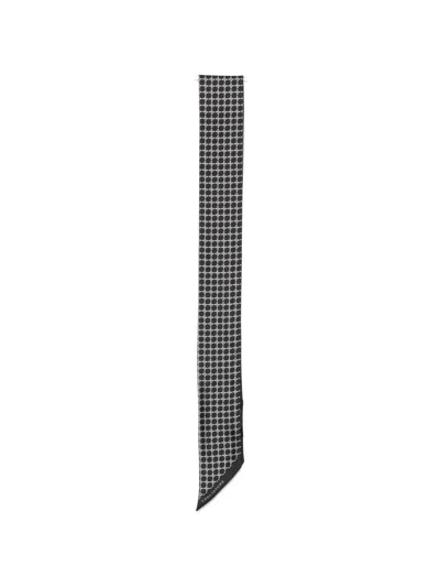 Tagliatore Geometric Pattern Scarf In Black