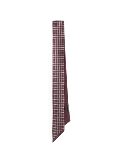 Tagliatore Geometric-print Silk Scarf In Pink