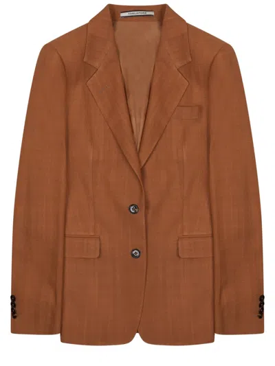 Tagliatore Single Breasted Suit Notch Lapel Tailoring In Brown