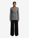 Tagliatore Paris Herringbone-pattern Double-breasted Blazer In Grey