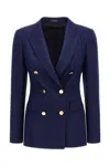 Tagliatore Double-breasted Tailored Blazer With Central Vent In B1174