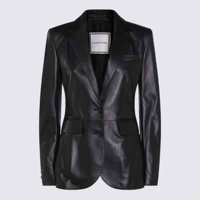 Tagliatore Single Breasted Blazer Notched Lapels Pockets In Black