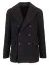 Tagliatore Double-breasted Four-pockets Coat In Black