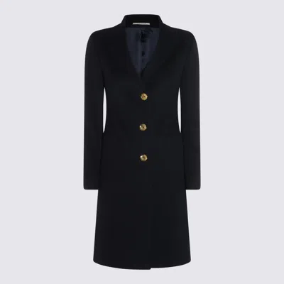TAGLIATORE TAGLIATORE DARK BLUE WOOL COAT