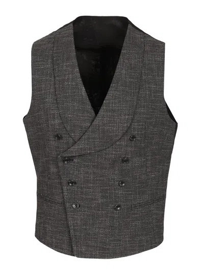 Tagliatore Gilet Revival Opsac Misto Lana Seta In Grey