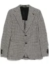Tagliatore Gingham Check-pattern Blazer In Black