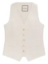 Tagliatore Giselle V-neck Waistcoat In Neutral