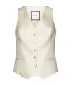 Tagliatore Giselle V-neck Waistcoat In Neutral