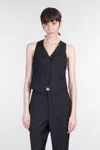 Tagliatore Giselle Vest In Black Wool