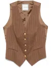 Tagliatore Giselle Vest In Brown