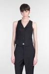 Tagliatore Giselle Vest In Black Wool In Black