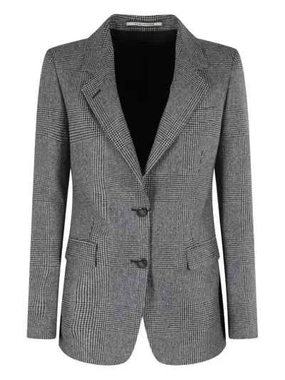 Tagliatore Glen Plaid Three-button Blazer In Gray