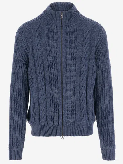 Tagliatore Godfrey Wool Blend Sweater In Blue